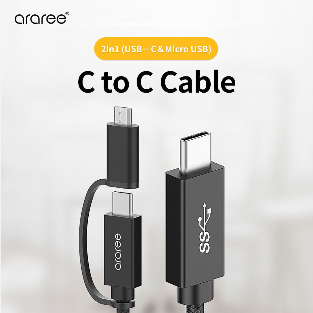 2 in 1（USB－C＆Micro USB)　C to Cケーブル