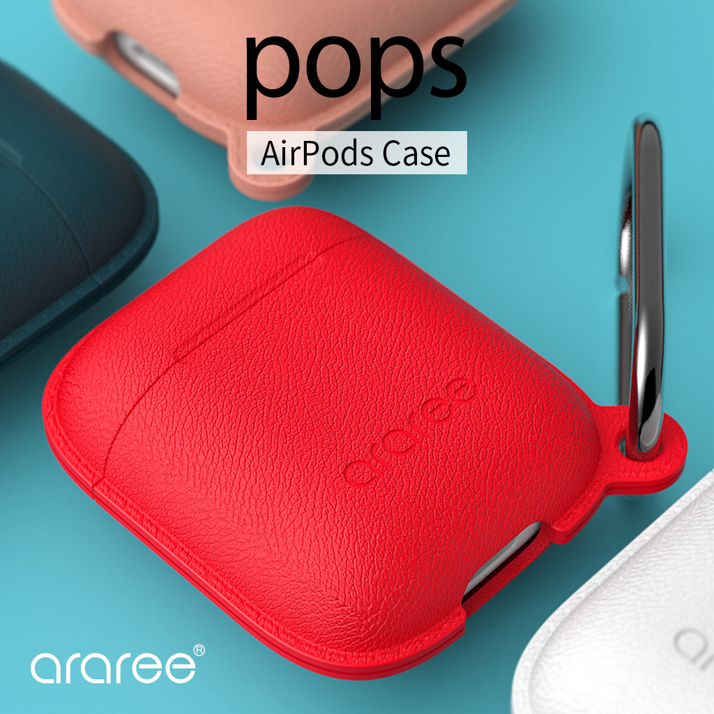 Airpods カラビナ付きケース Araree Airpods Case Pops エアーポッズケース ポップス Airpods カバー 耐衝撃保護 ソフト シリコン素材 革風 Apple Airpods2 第2世代 収納可能 ワイヤレス充電対応 Mycaseshop 通販