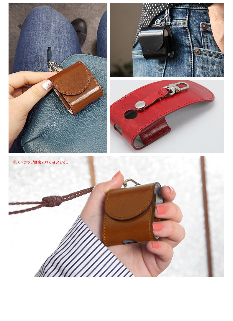 AirPods ケース カバー 本革 HANSMARE ITALY LEATHER AIR PODS CASE