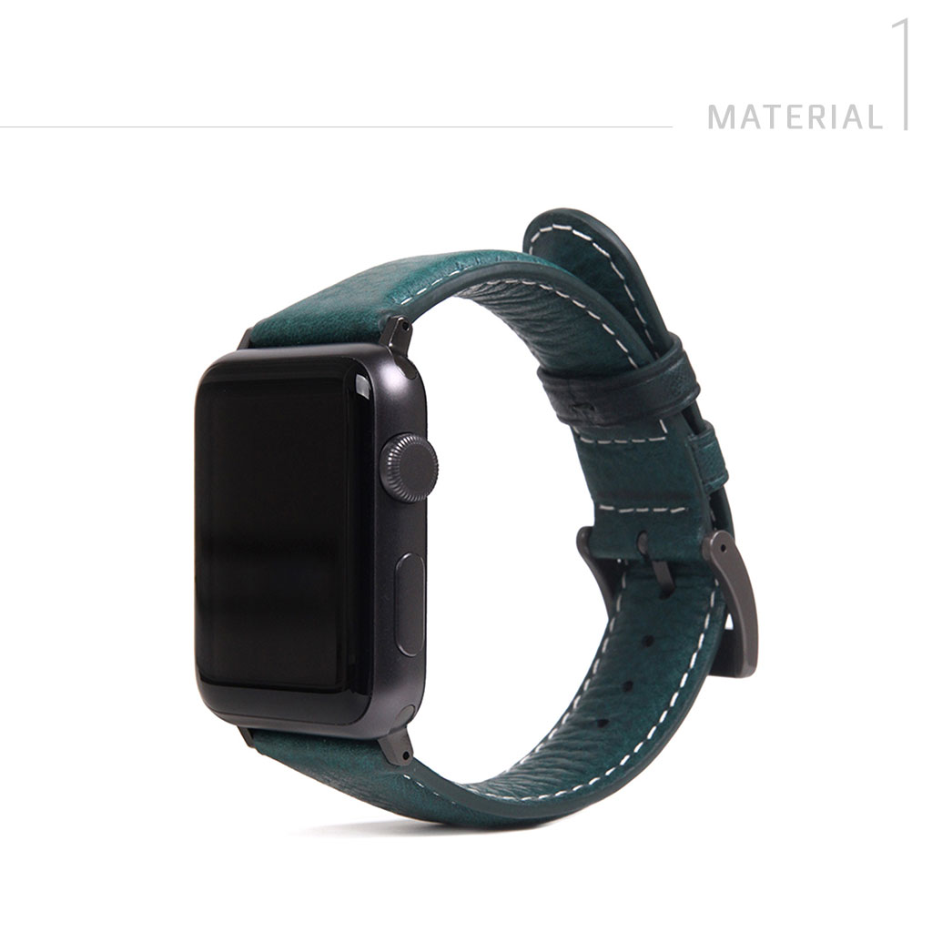 Apple Watch Series SE/6/5/4/3/2/1】Italian Minerva Box Leather 