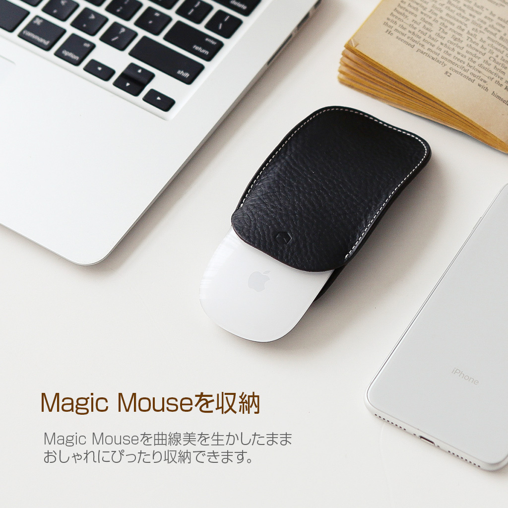 Italian Minerva Box Leather Apple Magic Mouse Pouch | SLG Design