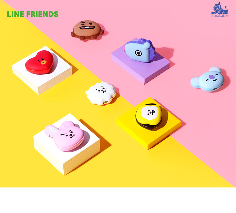 Bt21 公式 充電式 携帯カイロ モバイルバッテリー 4000mah 充電器 モバイルチャージャー ユニバ スター 公式ライセンス品 Mycaseshop 通販