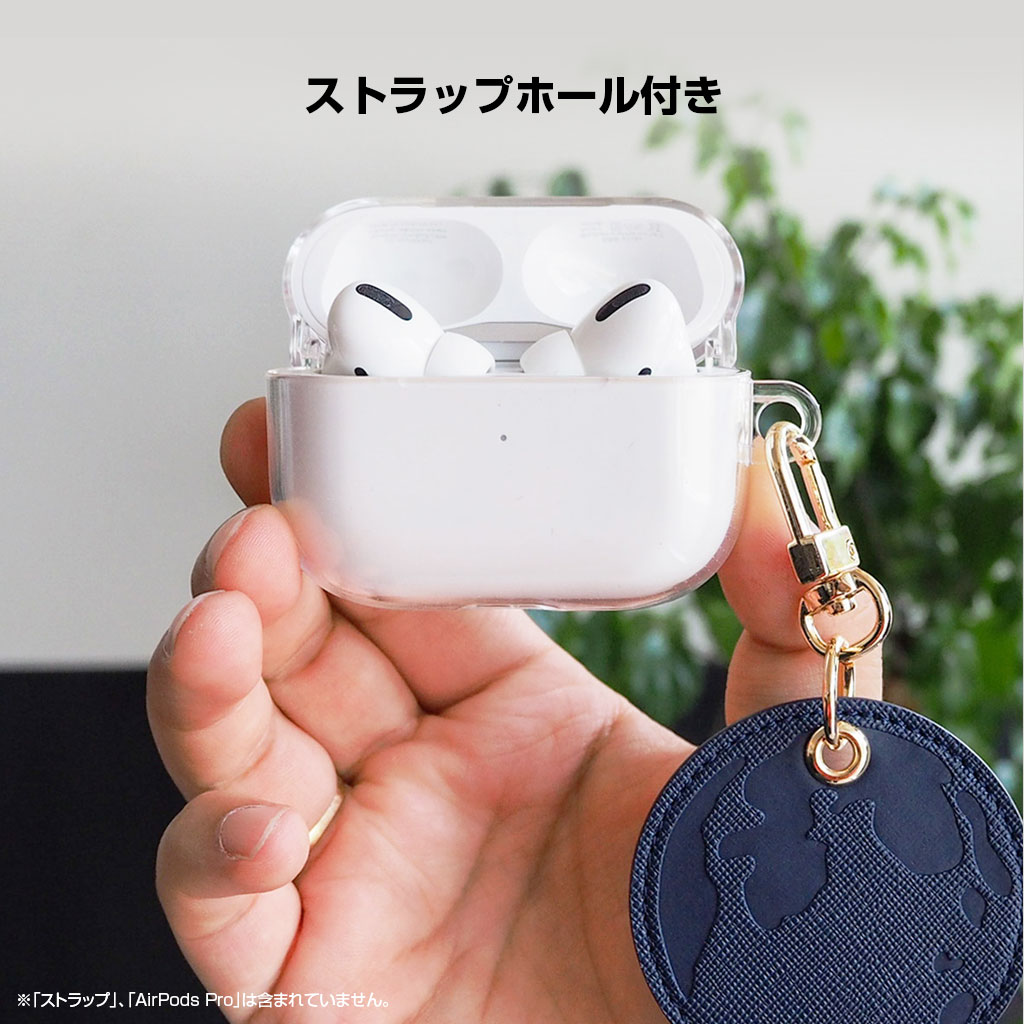 Airpods 専用 クリアケース 2シリーズ ストラップ穴付 ハードタイプ