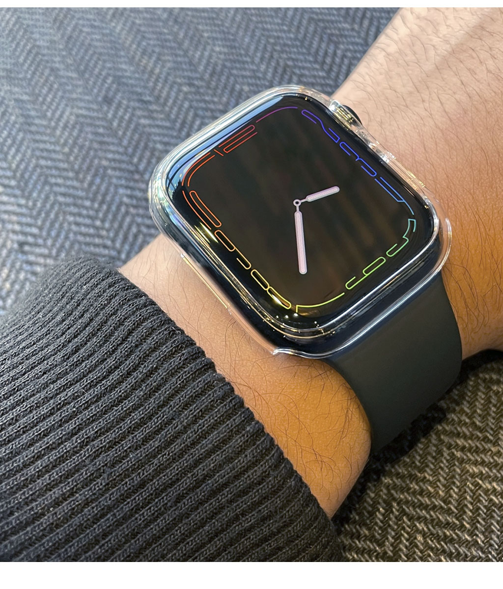 R2★Apple Watch バンド　FKMラバーベルト　クリアケース　カバー