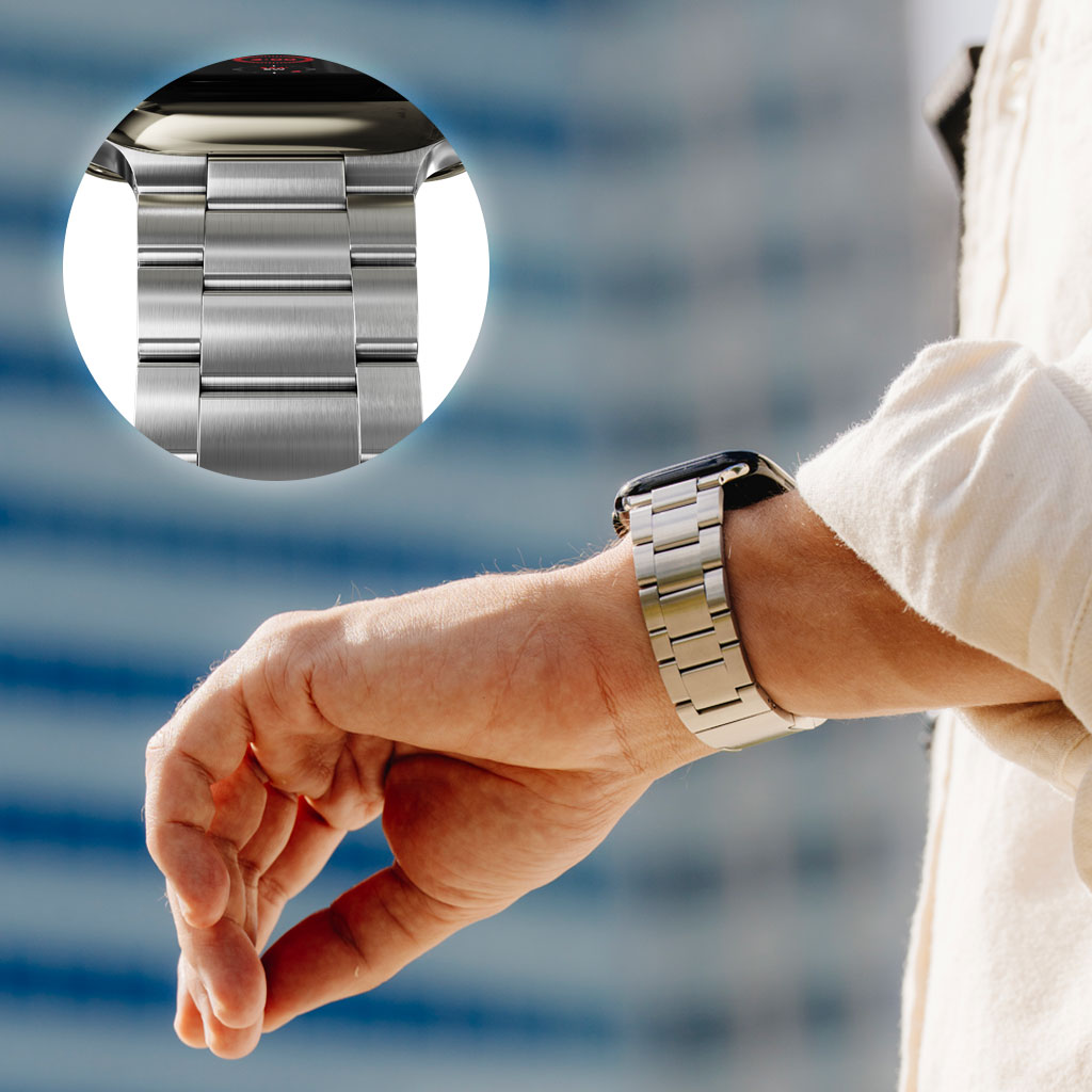 3連スチールブレスレットApple Watch用バンド