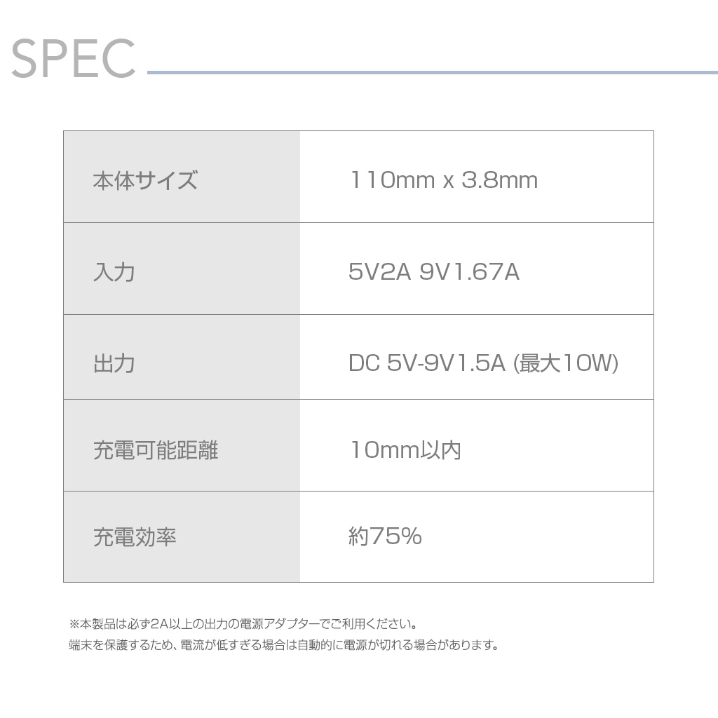 スーパースリム ワイヤレスチャージングプレート ガンメタル、シルバー