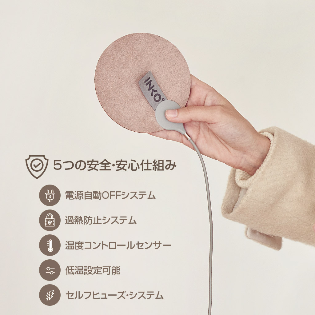 信憑 INKO インクで温める ポケットヒーター USB Hand Warmer ハンドウォーマー スエード ECO カイロ ワンタッチ簡単操作  USB接続