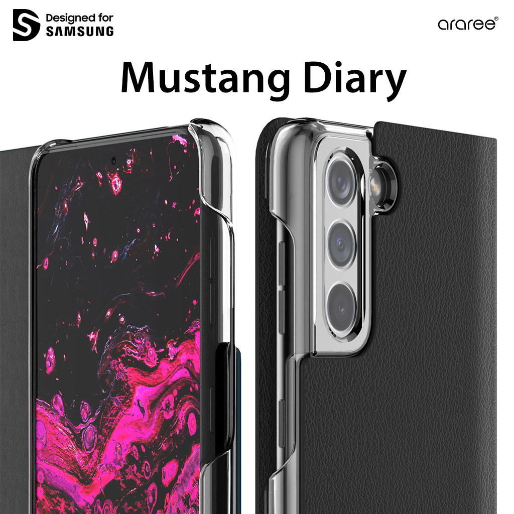 araree MUSTANG DIARY 【Galaxy S21 スリム 手帳型ケース】 プレミアム