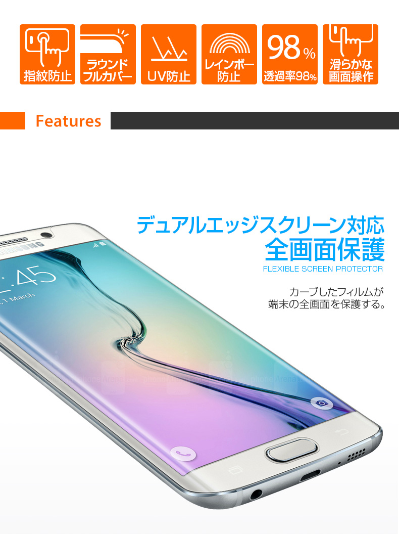 商品詳細-GalaxyS6edge専用フィルム