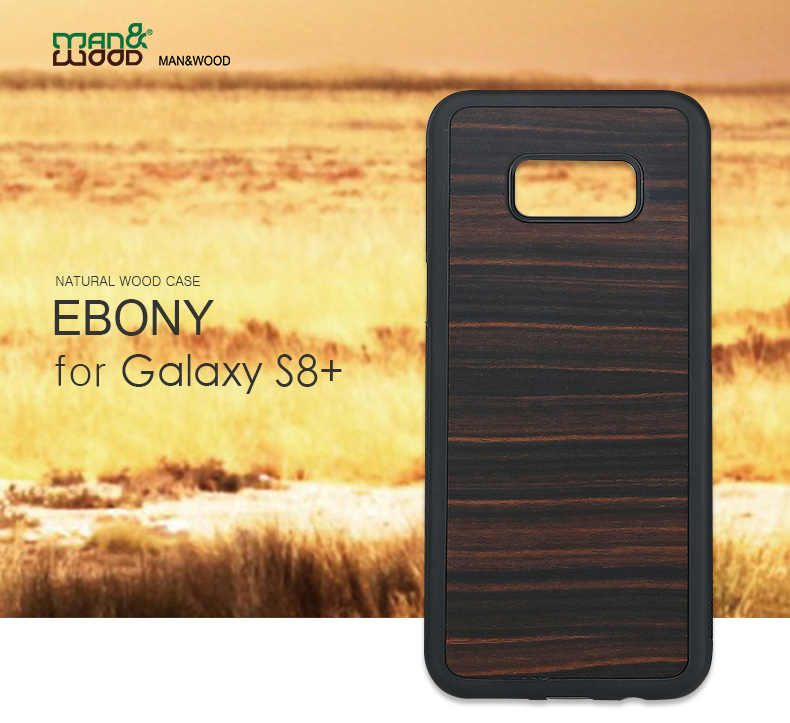 Galaxy S8+ 天然木ケース Ebony 
