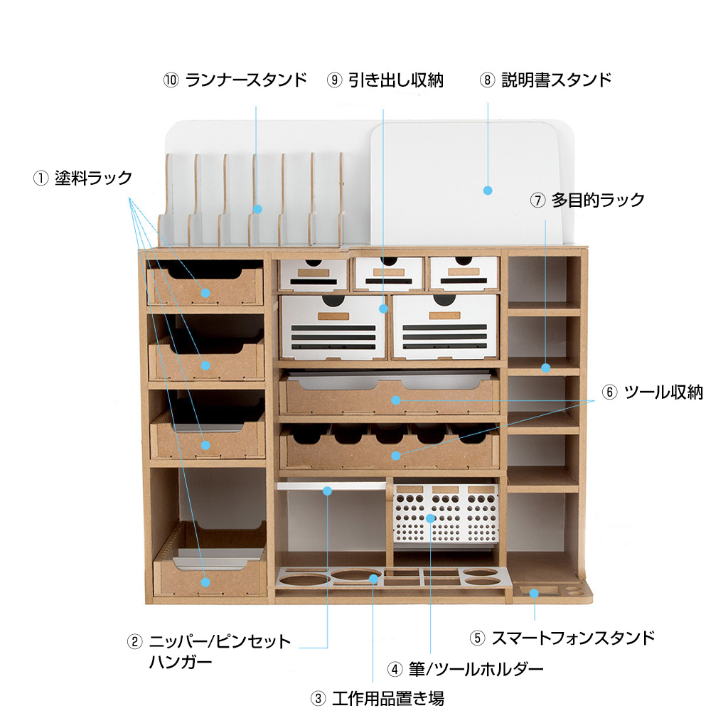 省スペースで作業効率をアップ