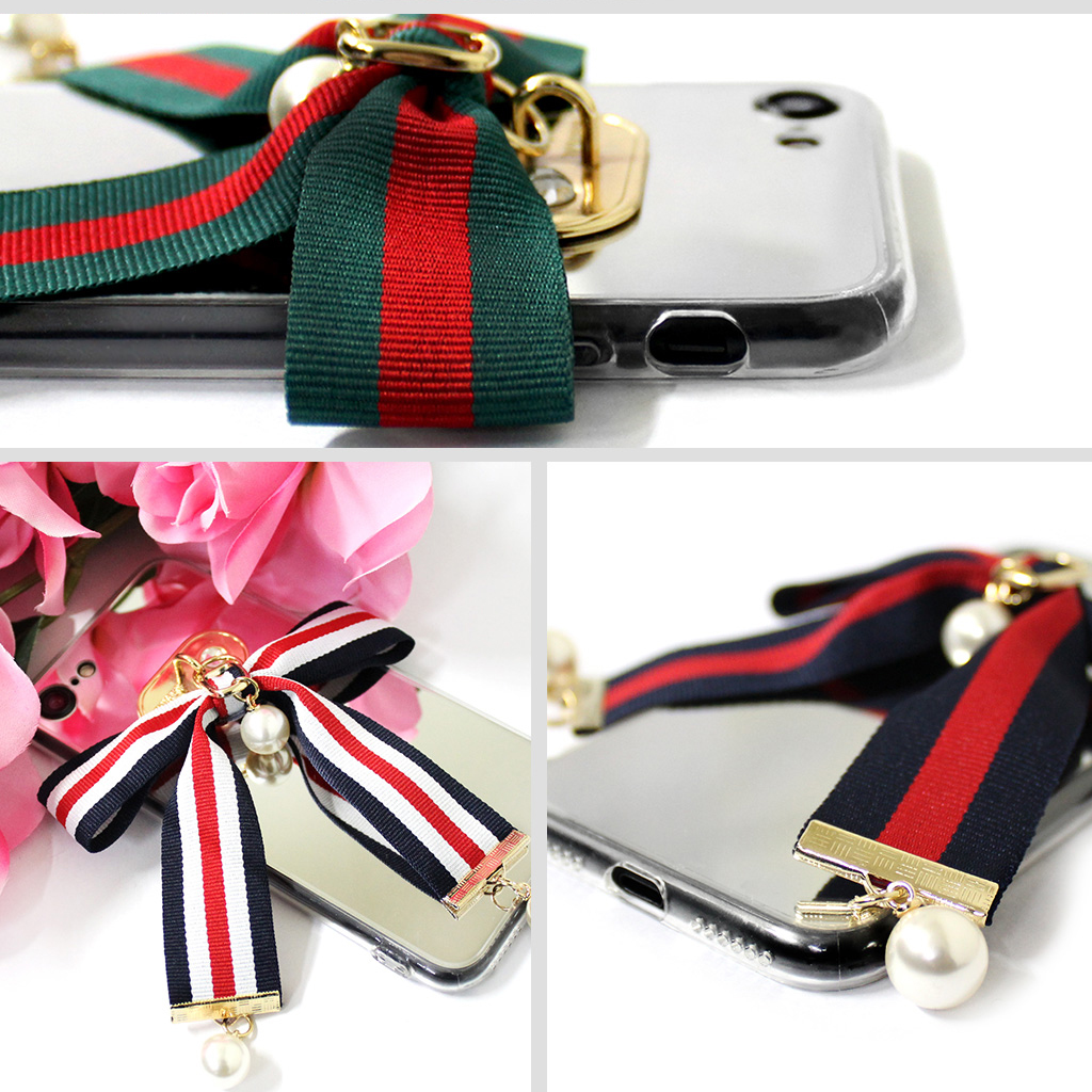 iPhone 8 / 7 ケース DreamPlus Mirror Ribbon Case