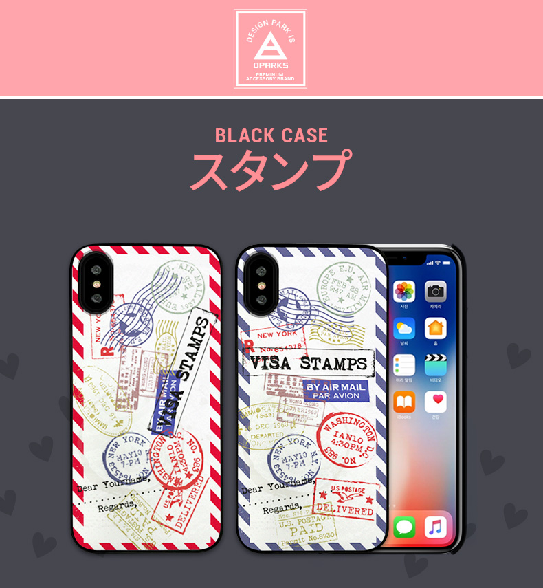 iPhone XS / X ケース】 Dparks ブラックケース スタンプ【MyCaseShop 
