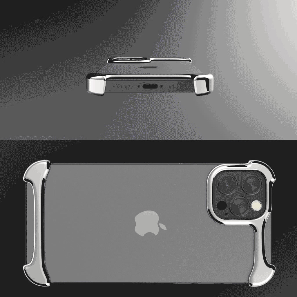Arc Pulse チタン・シルバー バンパー型 iPhone ケース [ for iPhone