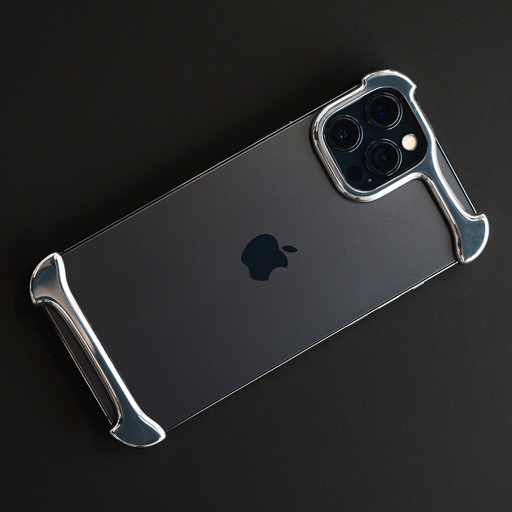 Arc Pulse チタン・シルバー バンパー型 iPhone ケース [ for iPhone 