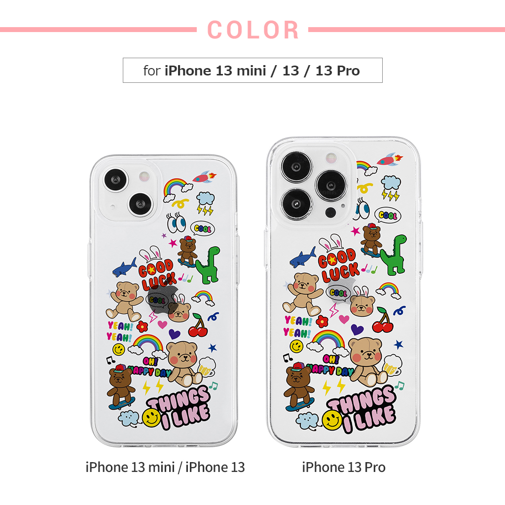 iPhone SE3 ケース カバー ソフト クリア バックカバー Dparks THINGS I LIKE 【 iPhone 13 / 13 Pro  / iPhone 13 mini / iPhone SE (第3/2世代)、、iPhone 8 / 7 】 背面カバー型 アイフォンケース【MyCaseShop  通販】