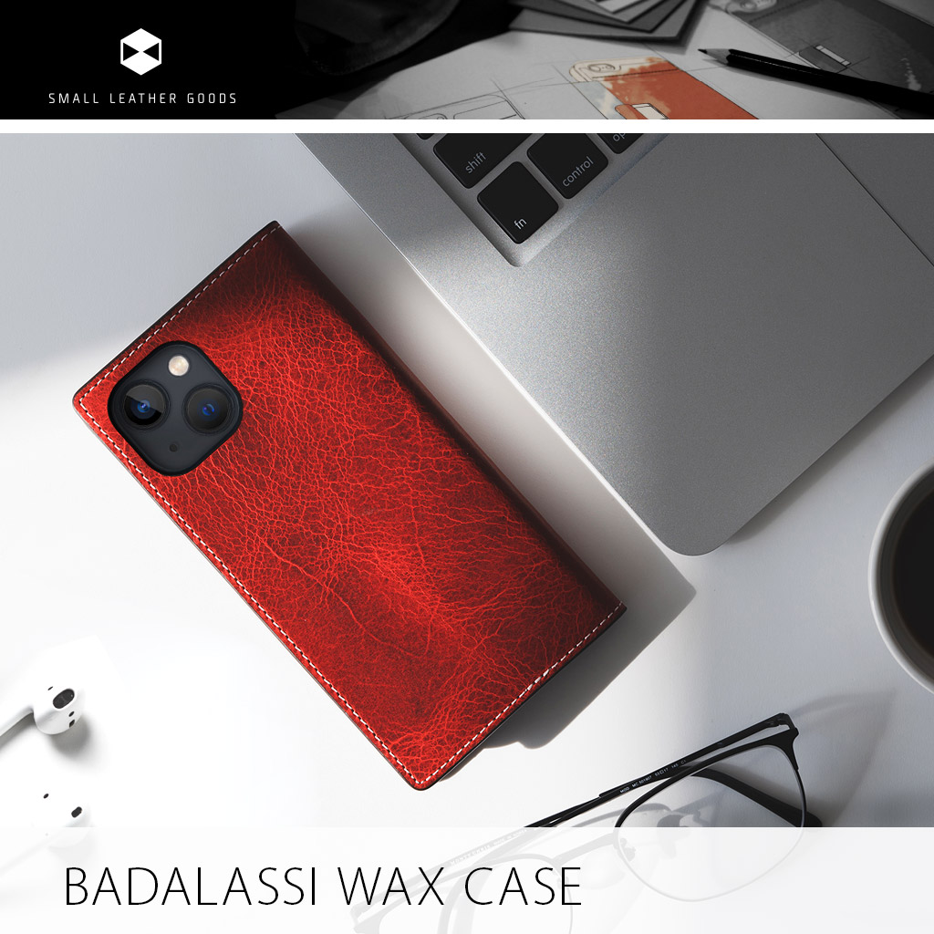 iPhone 13 mini レザーケース SLG Design Badalassi Wax case 【手帳型 