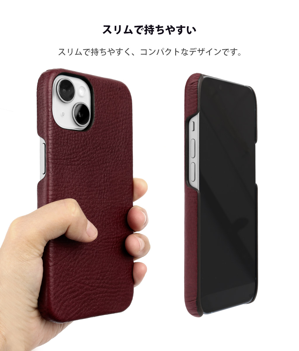 ABBI SIGNATURE 日本製 本革 背面タイプ [ iPhone 14 / 14 Pro ...