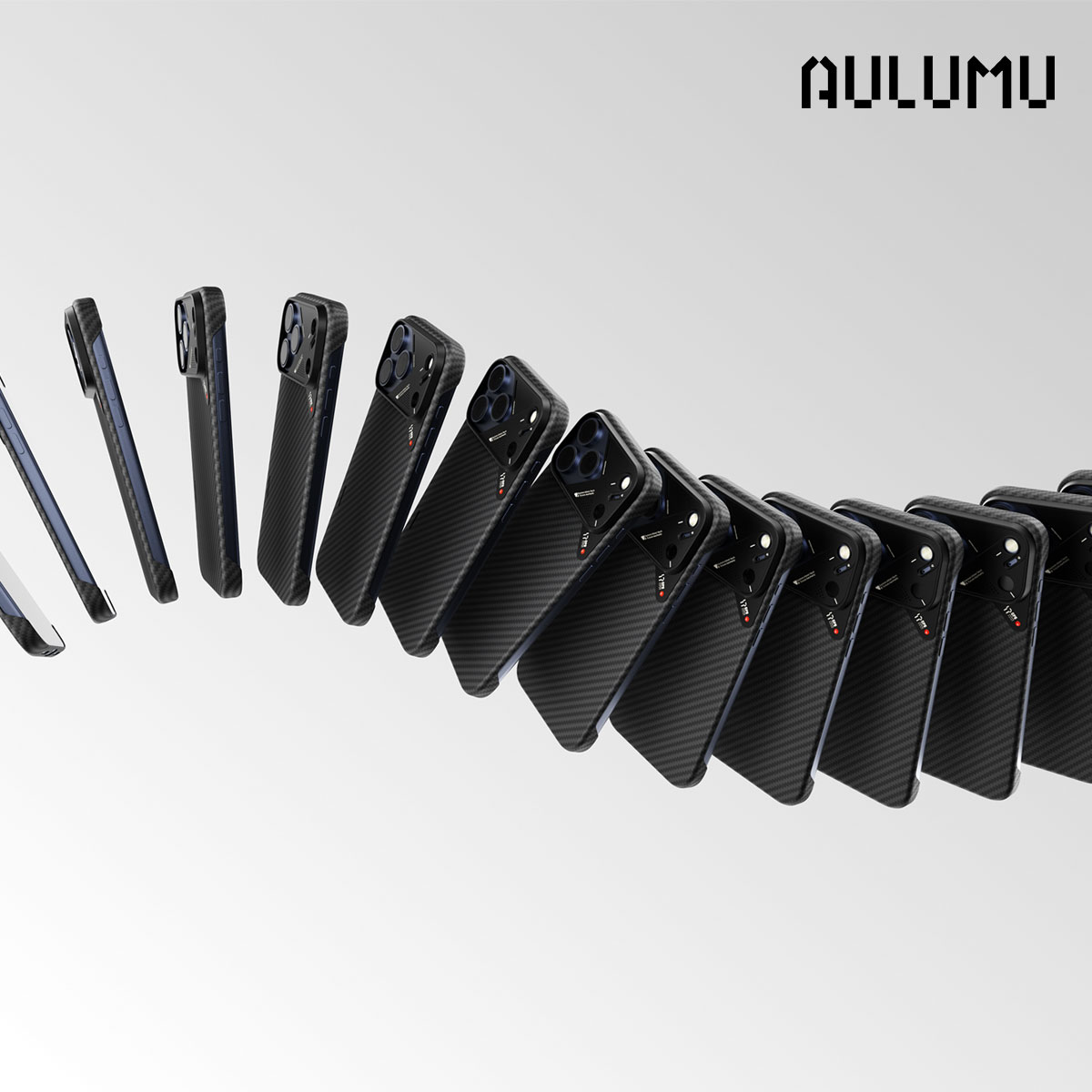AULUMU「A17 アラミド繊維 MagSafe対応ウルトラスリムケース」