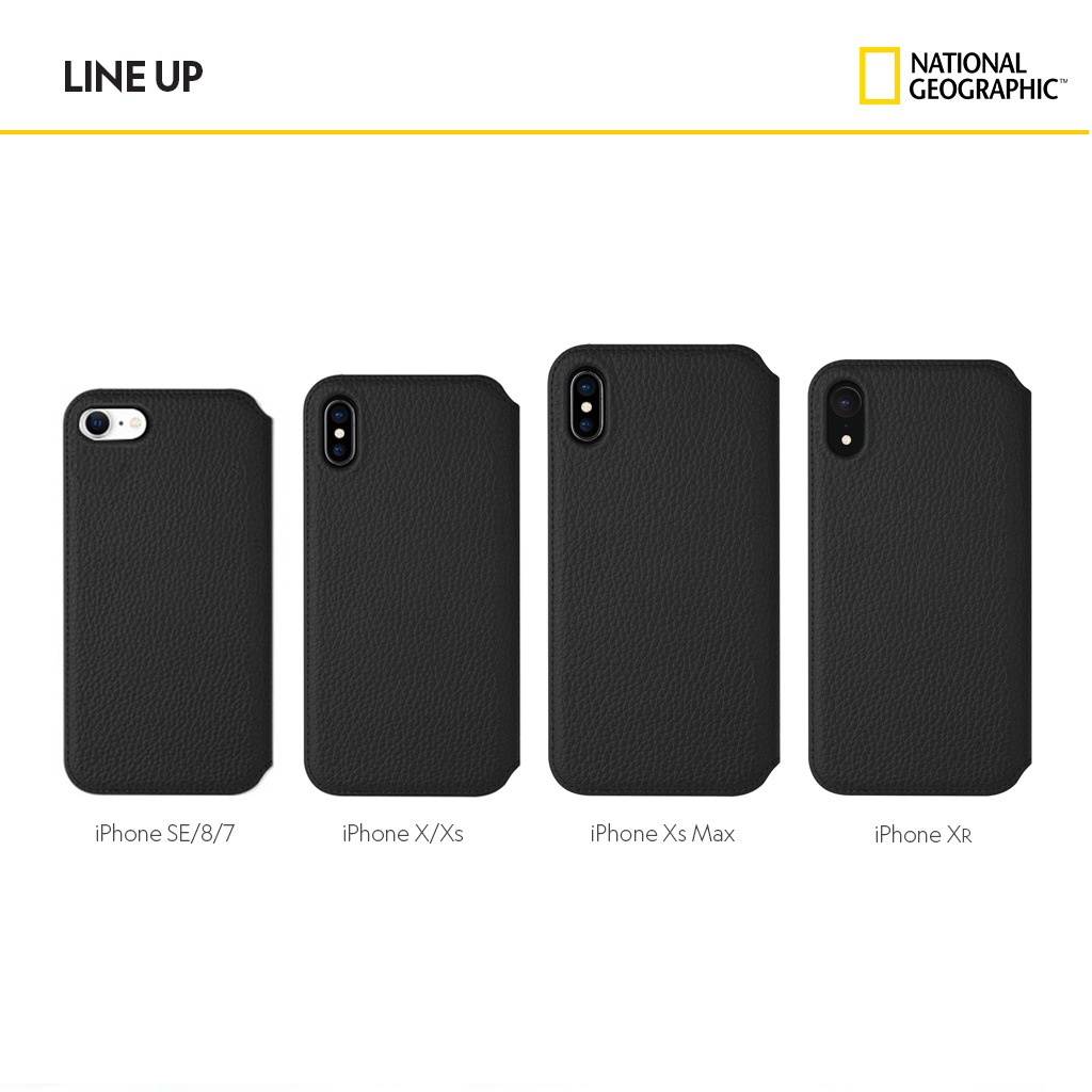 iPhone SE (第3世代) ケース カバー 手帳型 National Geographic Eco-Leather FOLIO CASE [iPhone  SE3/SE2/XS/X]【MyCaseShop 通販】