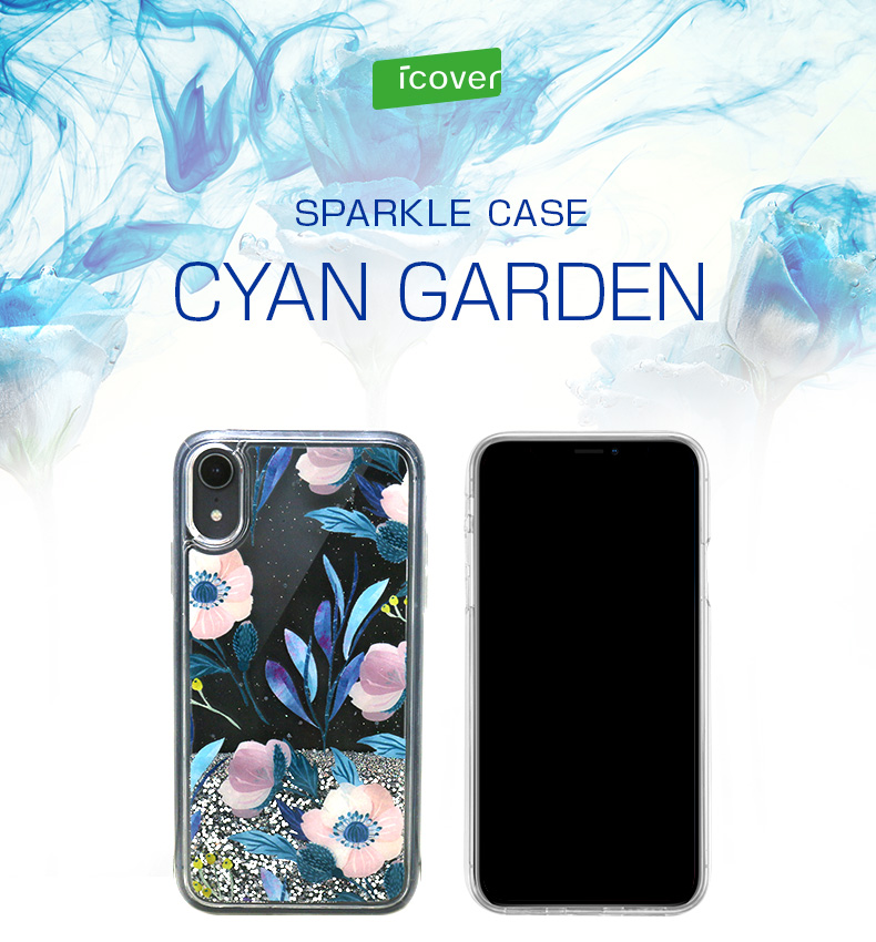 訳あり アウトレット 半額 Iphone Xr ケース Icover Sparkle Case Cyan Garden アイカバー スパークルケース シアンガーデン キラキラ ラメ 流れる グリッター 動く アイフォン カバー Mycaseshop 通販