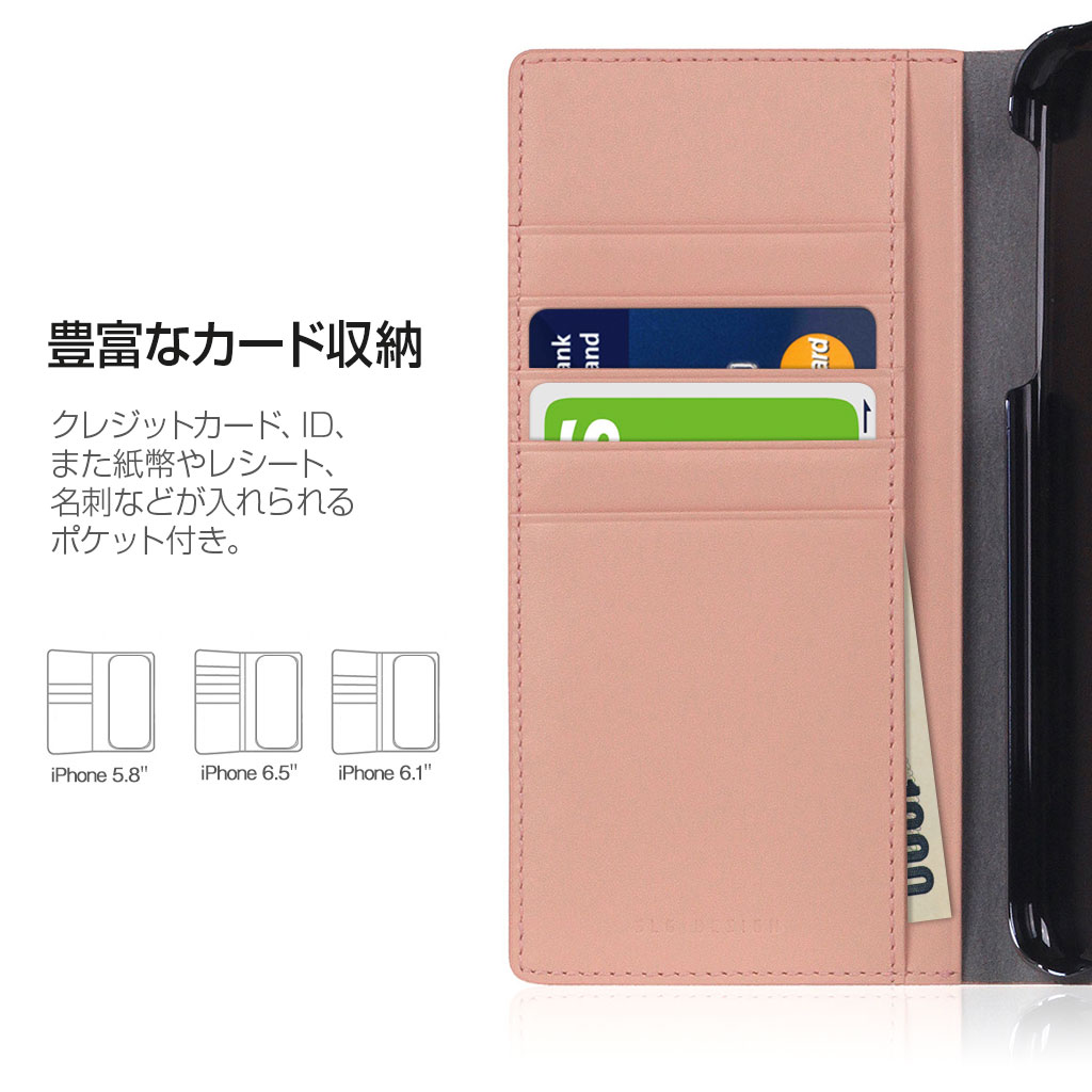 iPhone 11 Pro Max】Calf Skin Leather Diary | SLG Design（エスエルジー デザイン）日本公式サイト