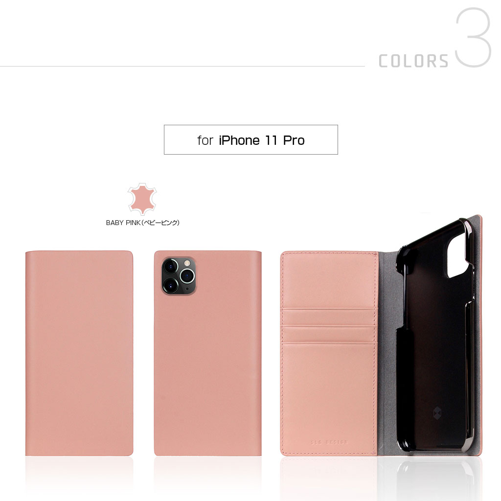iPhone 11 Pro】Calf Skin Leather Diary | SLG Design（エスエルジー 