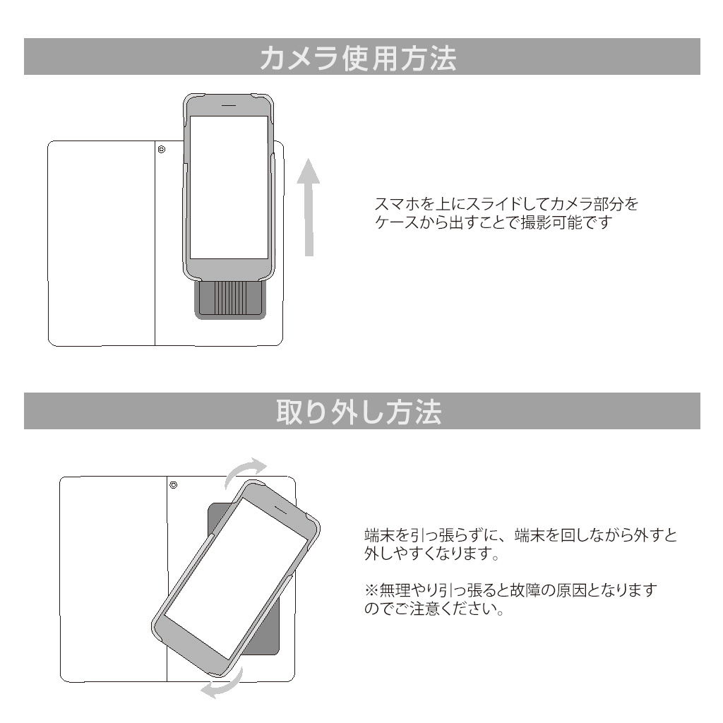 専用クリアケースの装着方法